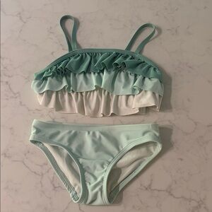 Carter's Mint Green Layered Ruffle Bikini Set